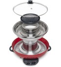 Elektrische fonduepan Koreaanse met grillplaat 
