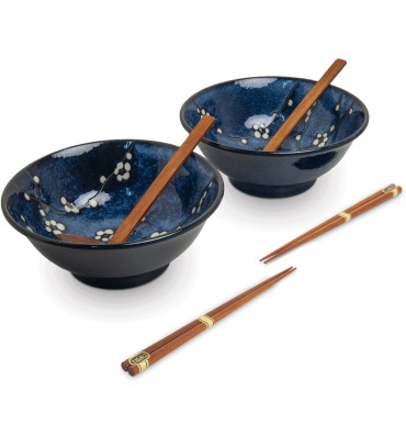 Ramen Bowl Set Hana Blauw